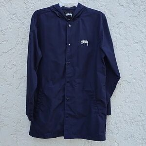 Stussy Long Hooded Windbreaker Jacket